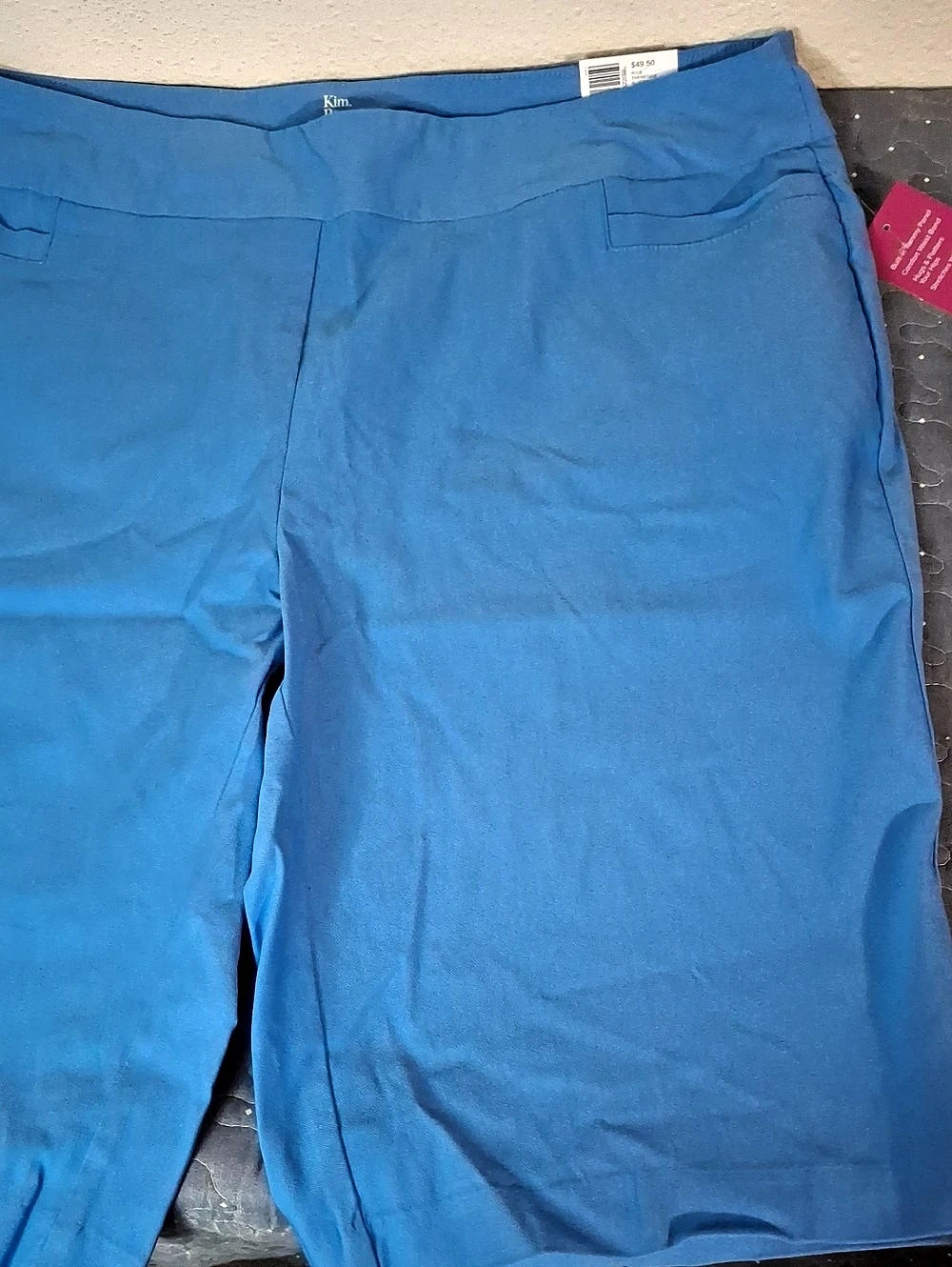 Kim Rogers Pull-On Bermuda Blue Shorts Size 22W NWT